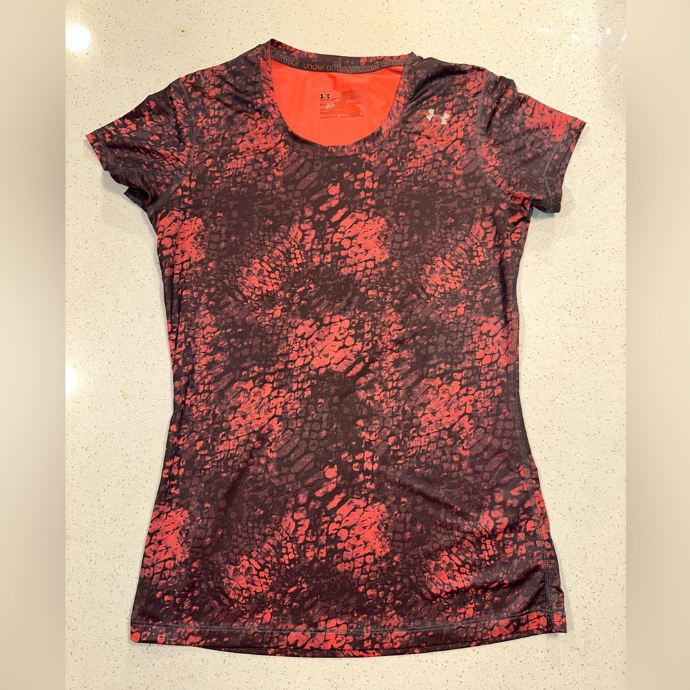 Under Armour Women's coral and grey Short Sleeve Tee